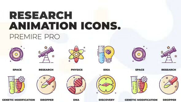 Research & Analysis - MOGRT Icons VideoHive 36927590
