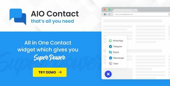 AIO Contact - All in One Contact Widget - Support Button