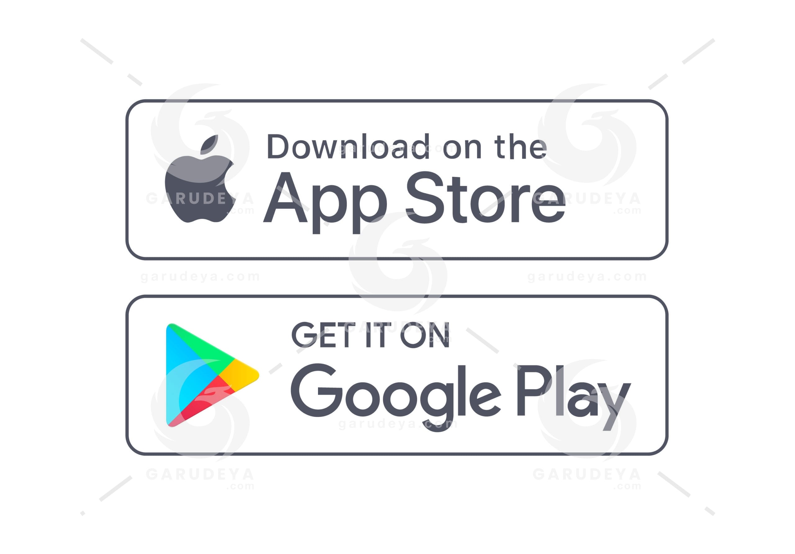 App Store and Google Play Badges Logo