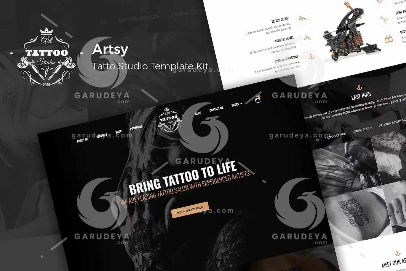 Artsy - Tattoo Studio Elementor Template Kit