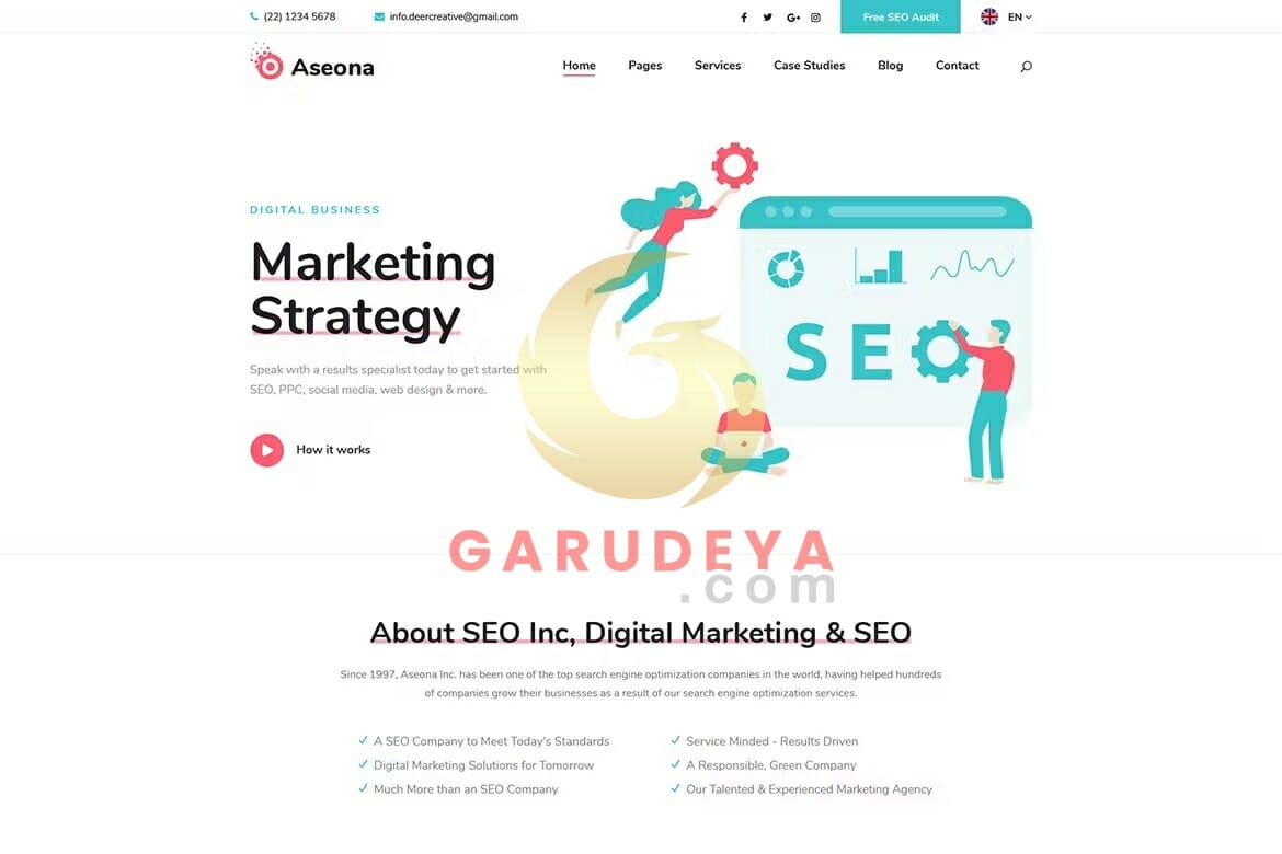 Aseona - SEO Digital Marketing Elementor Template Kit