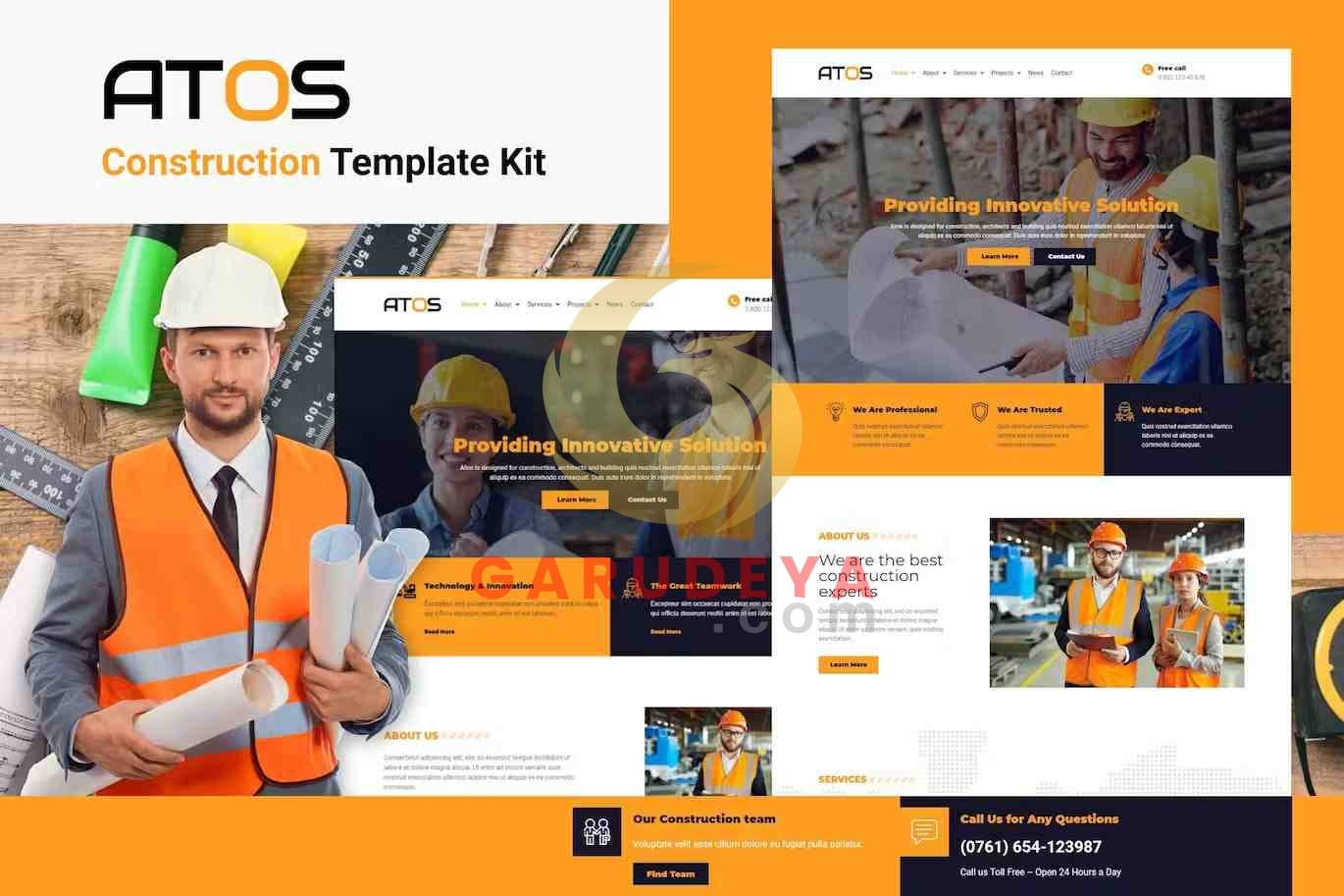 Atos - Construction Elementor Template Kit