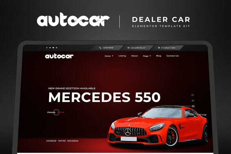 Autocar – Car Dealer Elementor Template Kit