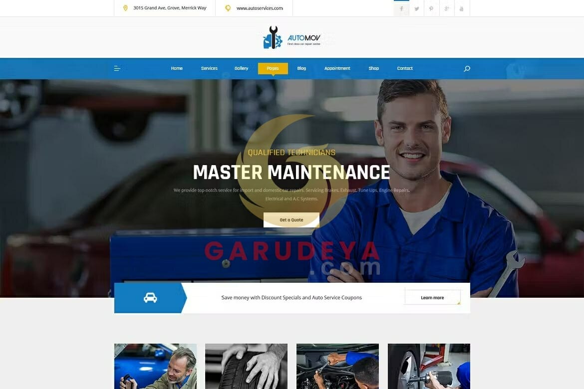 Automov - Car Repair & Services Elementor Template Kit