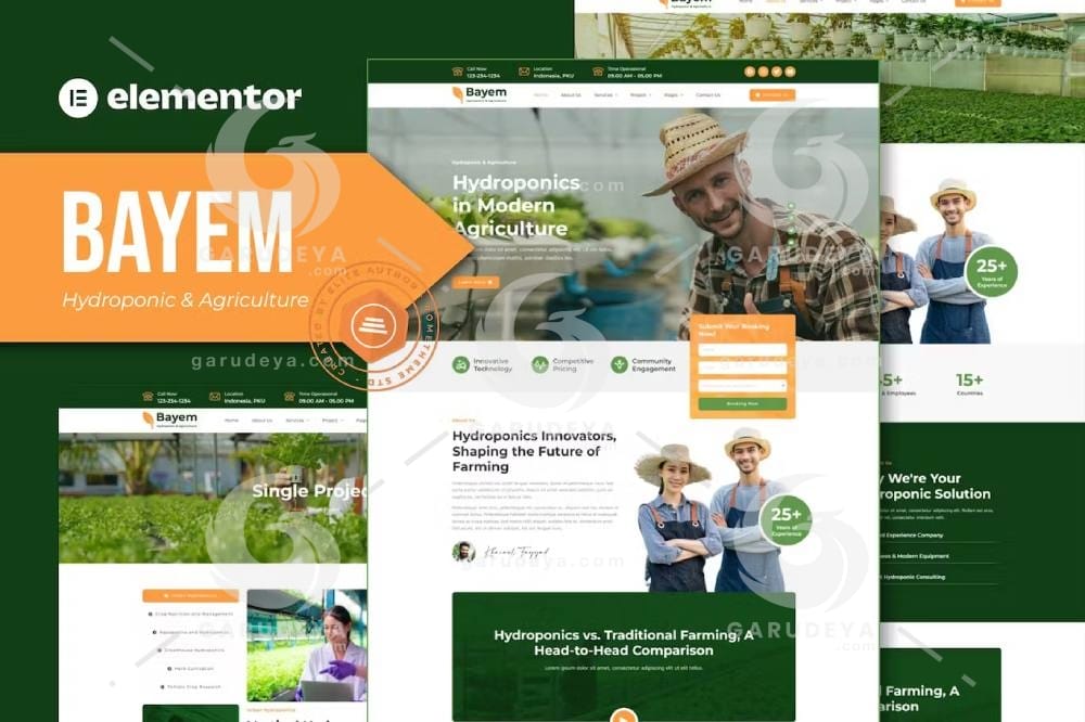 Bayem - Hydroponic & Agriculture Elementor Template Kit