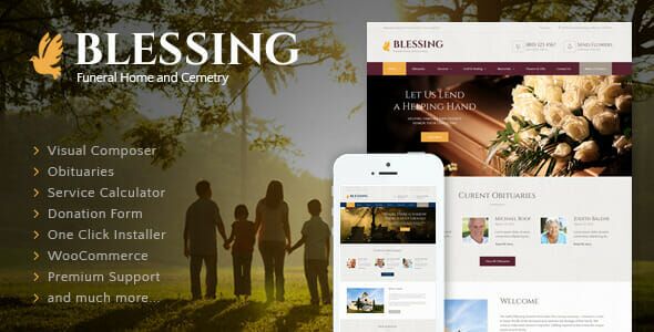 Blessing Funeral Home Services & Cremation Parlor WordPress Theme