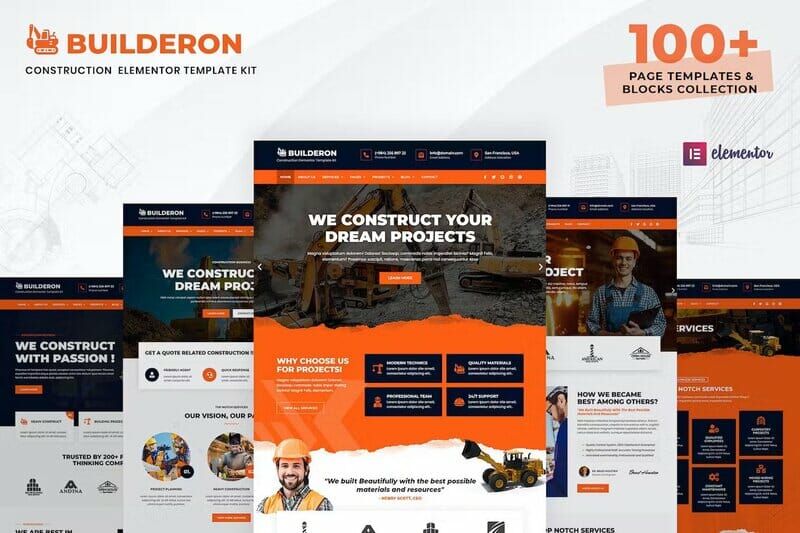 Builderon – Construction And Industry Template Kit