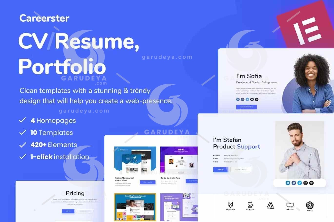 Careerster - CV-Resume Elementor Template Kit