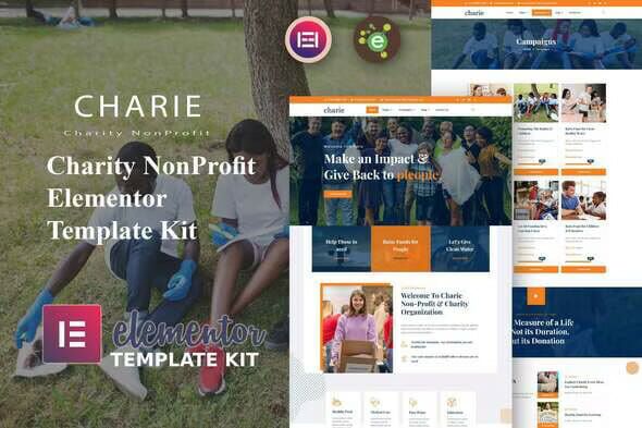 Charie - Charity NonProfit Elementor Template Kit