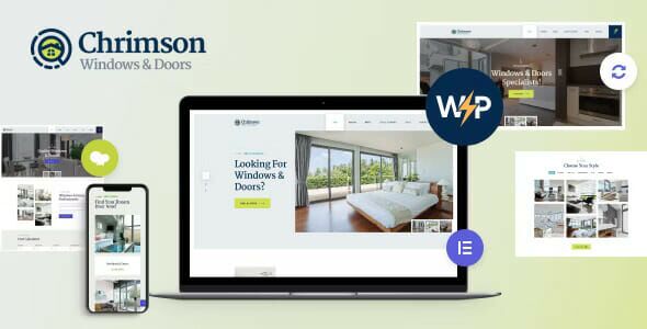 Chrimson Windows & Doors Services Store WordPress Theme + Elementor