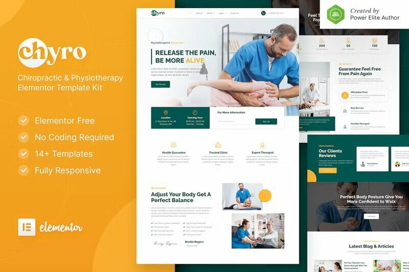 Chyro – Chiropractic & Physiotherapy Elementor Template Kit