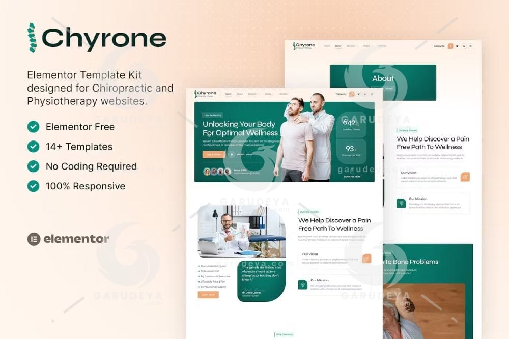 Chyrone – Chiropractic & Physiotherapy Elementor Template Kit