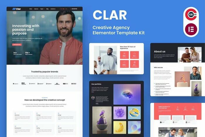 Clar - Digital Agency Elementor Template Kit