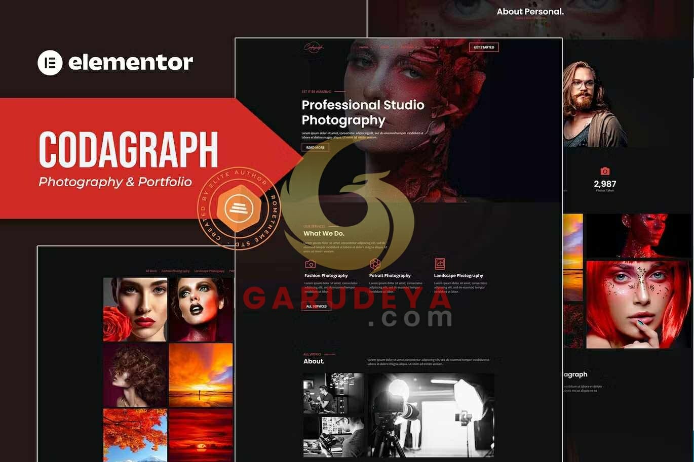 Codagraph - Photography & Portfolio Elementor Template Kit