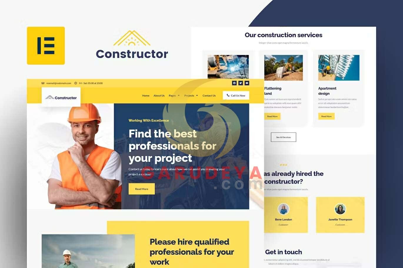 Constructor - Construction & Repair Elementor Template Kit