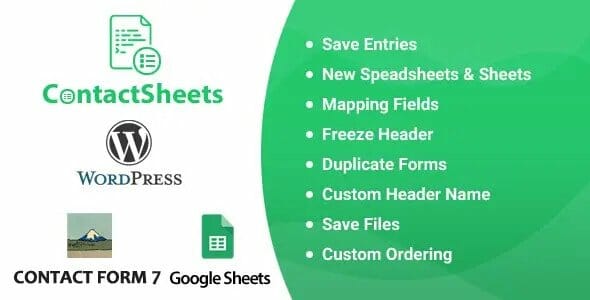 Contact Form 7 Google Spreadsheet Addon