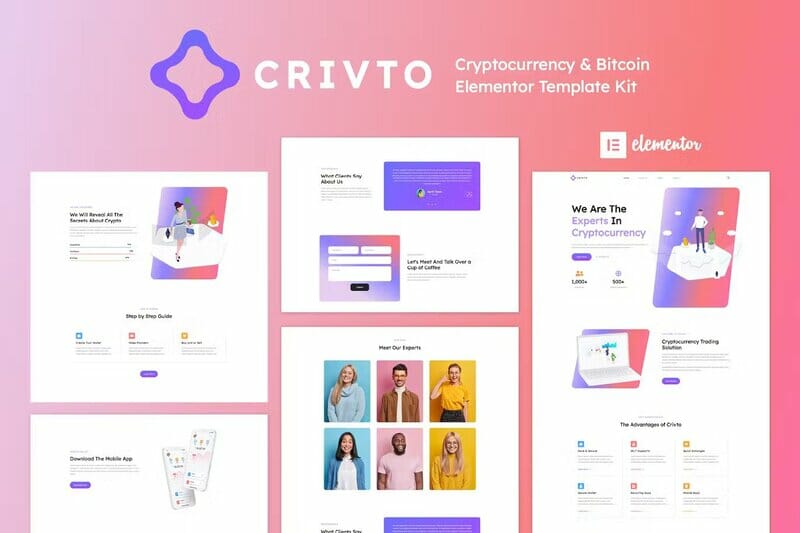 Crivto - Cryptocurrency & Bitcoin Elementor Template Kit