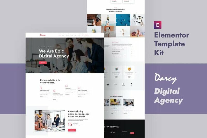 Darcy – Creative Agency Elementor Template Kit