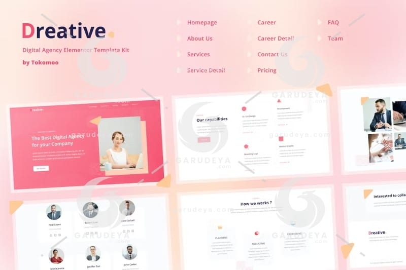 Dreative - Digital Agency Elementor Template Kit