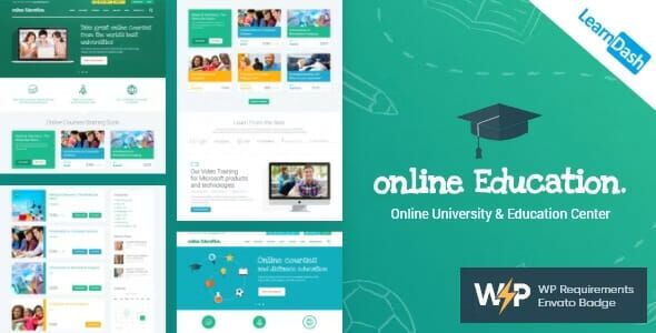 Education Center LMS Online University & School Courses Studying WordPress Theme