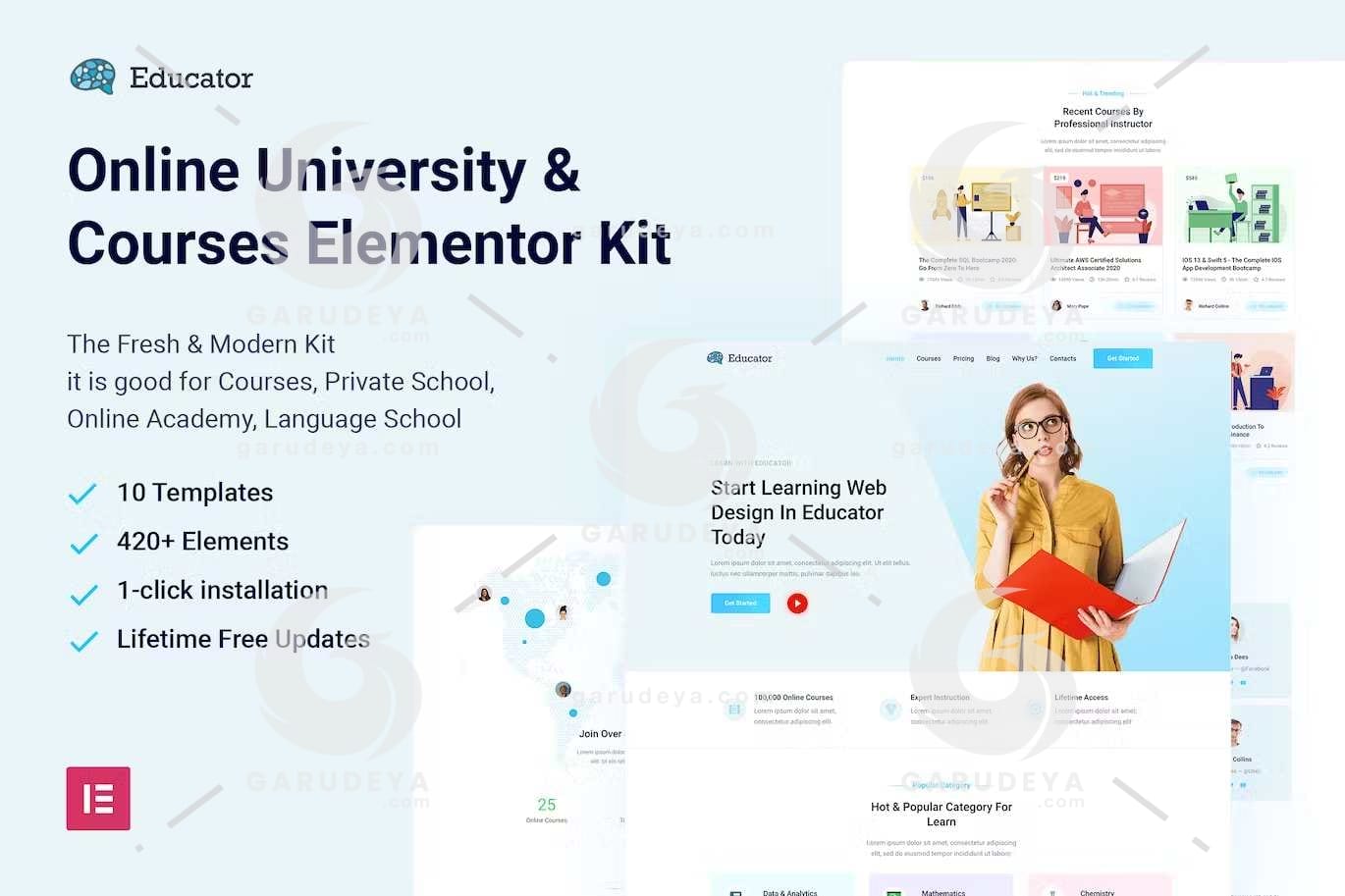 Educator - Online University & Courses Elementor Template Kit