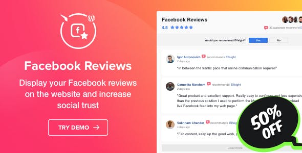 Elfsight Facebook Reviews Plugin