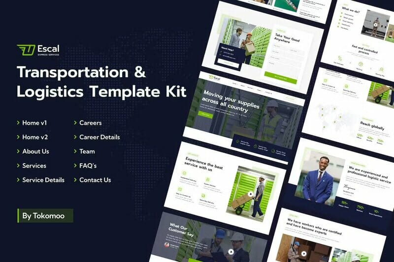 Escal – Transportation & Logistics Elementor Template Kit