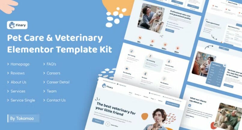 Finary Pet Care & Veterinary Elementor Template Kit