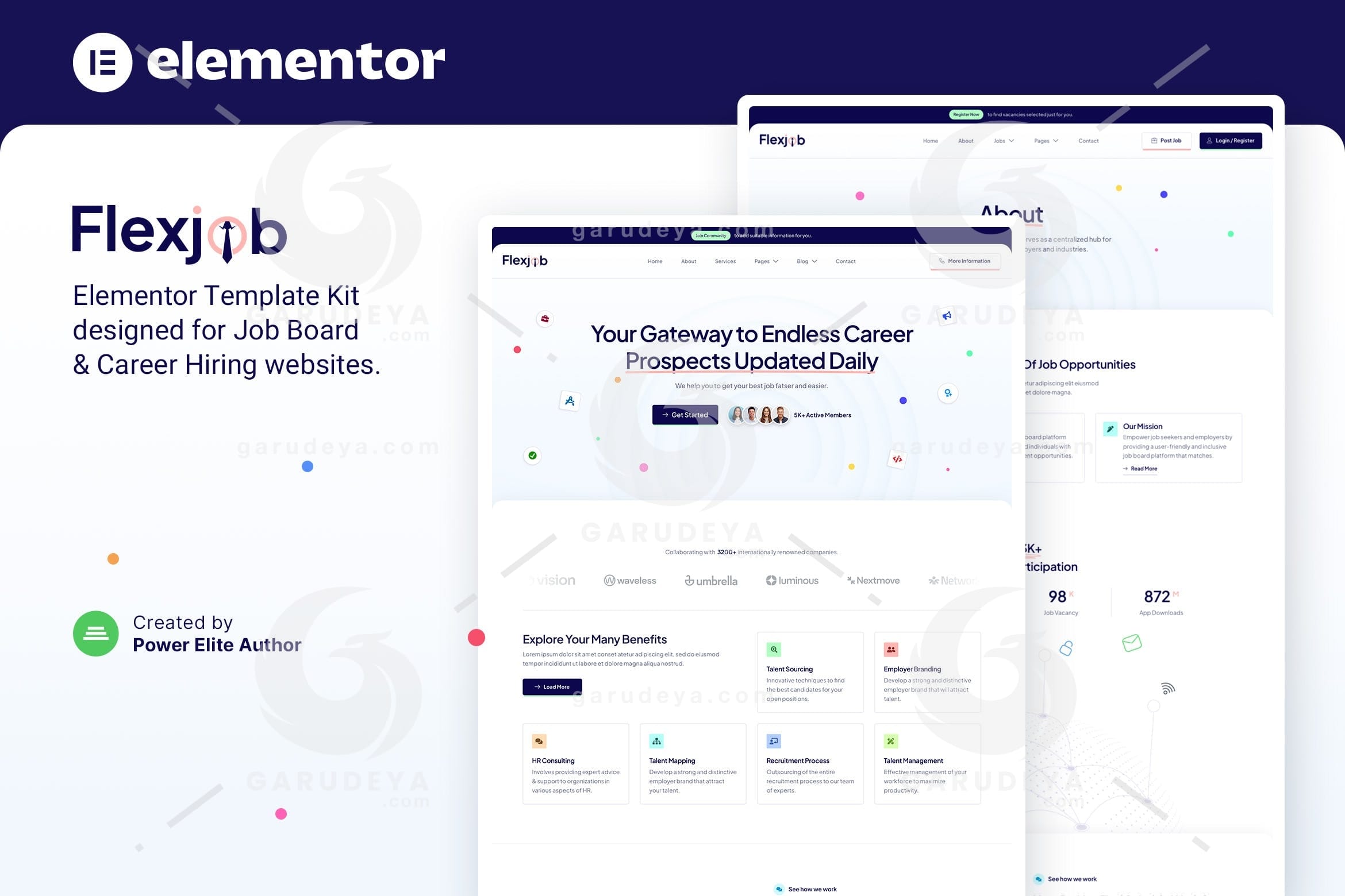 Flexjob – Job Board & Vacancies Elementor Template Kit