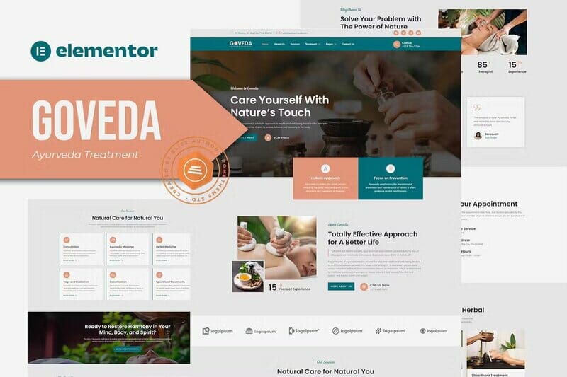 Goveda - Ayurveda Treatment Elementor Template Kit