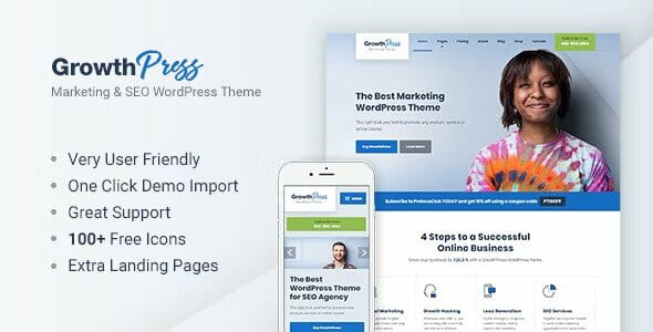 GrowthPress - Marketing and SEO WordPress Theme