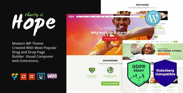 Hope Non-Profit, Charity & Donations WordPress Theme + RTL