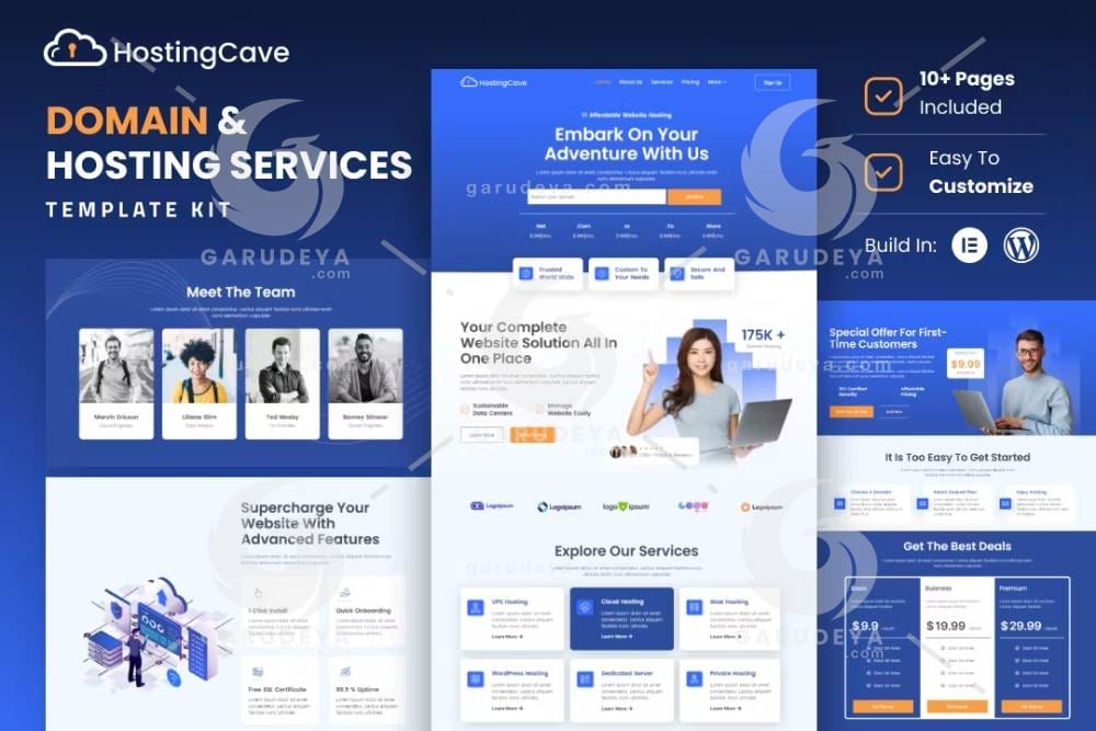 Hostingcave - Web Hosting Services Elementor Template Kit