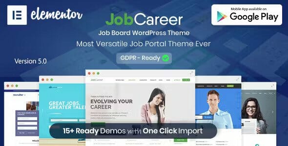 JobCareer Job Board Responsive WordPress Theme