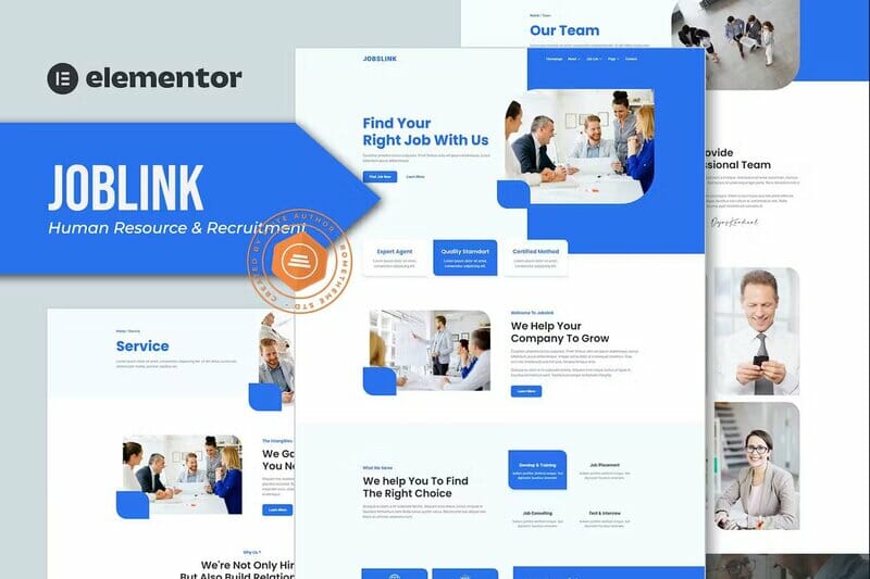 Jobslink – Human Resource & Recruitment Agency Elementor Template Kit