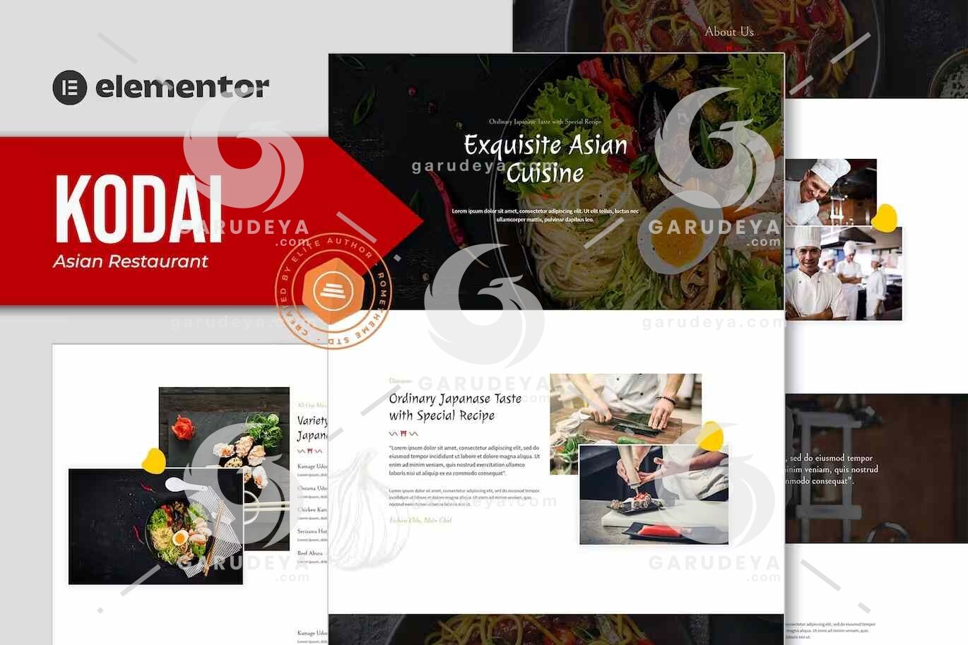 Kodai - Asian Restaurant Elementor Template Kit