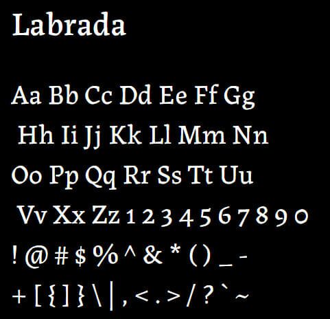 Labrada Font