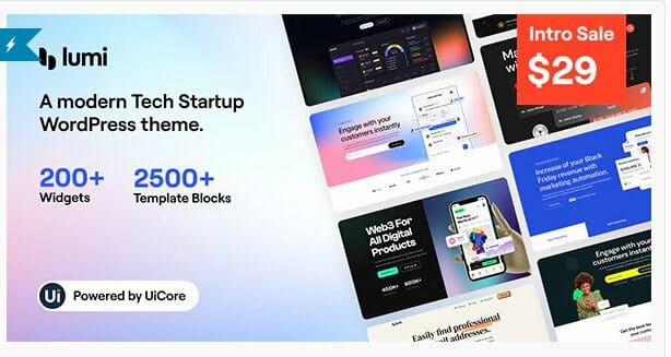 Lumi - Tech Startup WordPress Theme