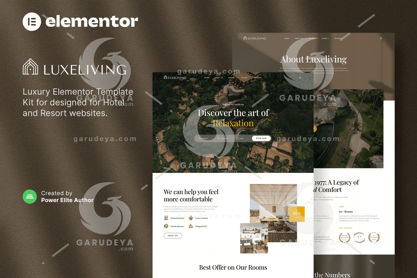 Luxeliving - Luxury Resort & Hotel Elementor Template Kit