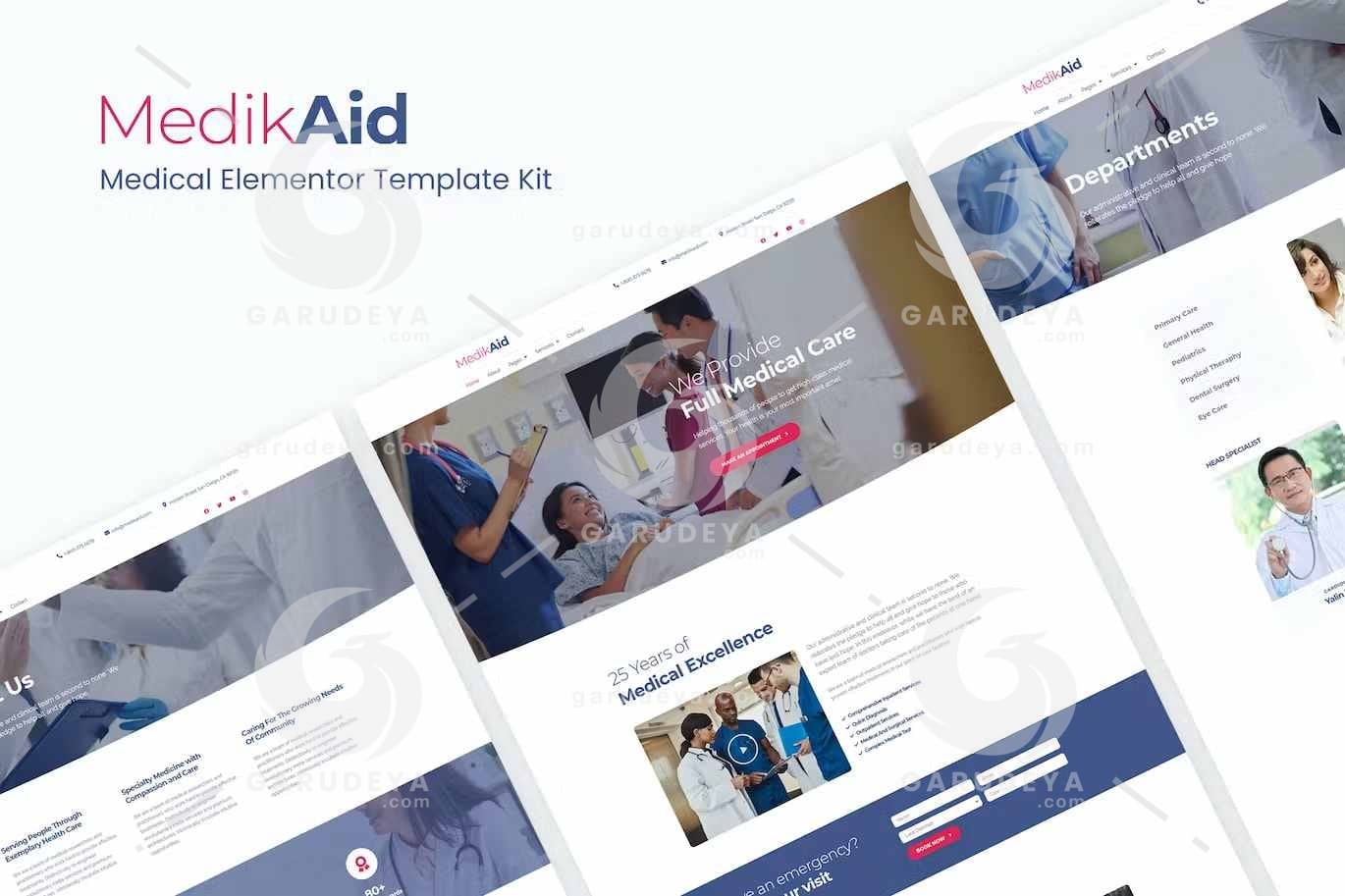 MedikAid - Medical Healthcare Elementor Template Kit