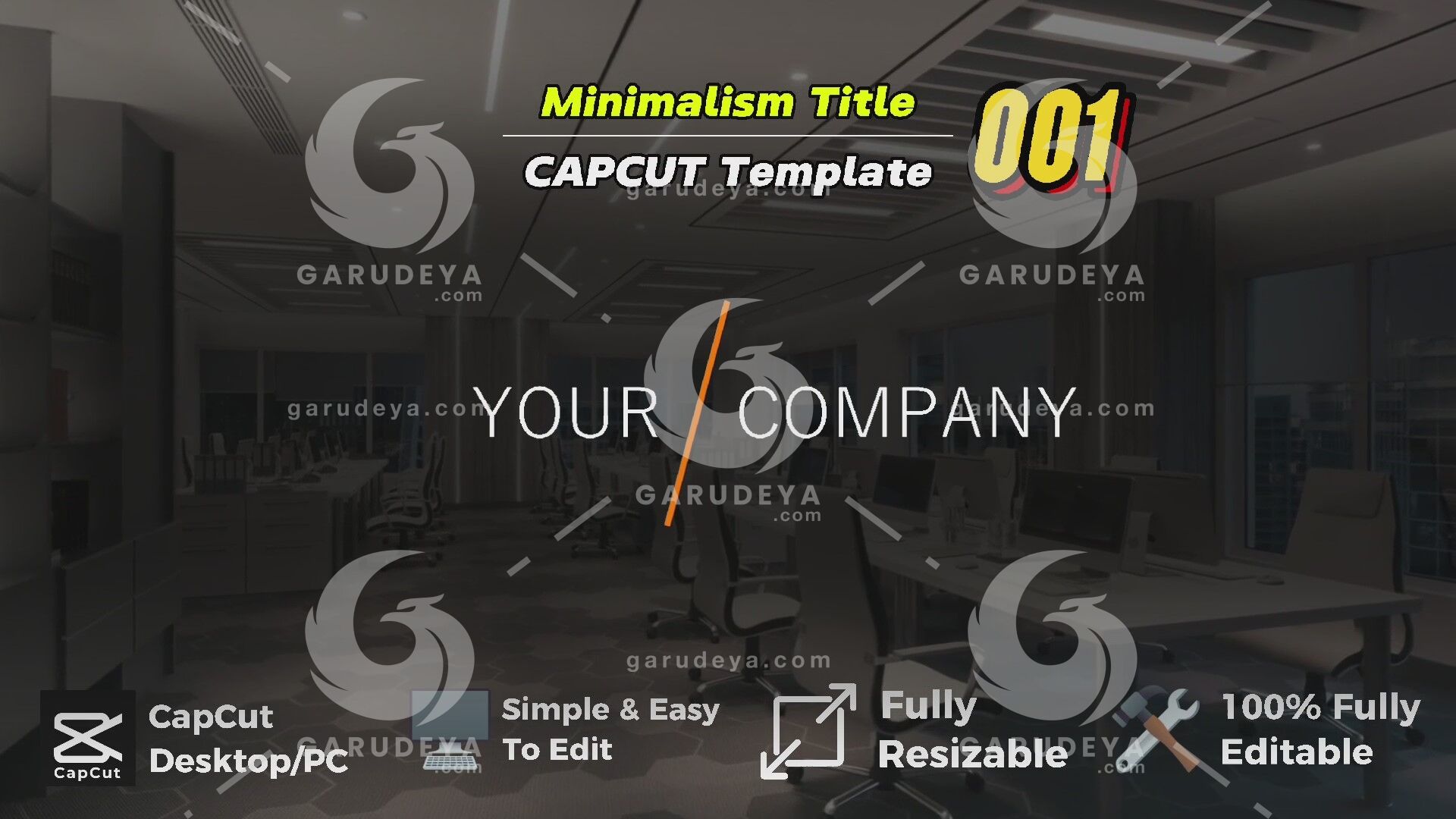 Minimalism Title Capcut Template 001