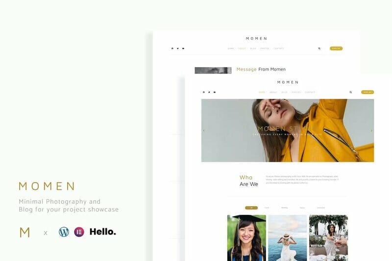 Momen - Photography & Blog Elementor Template Kit