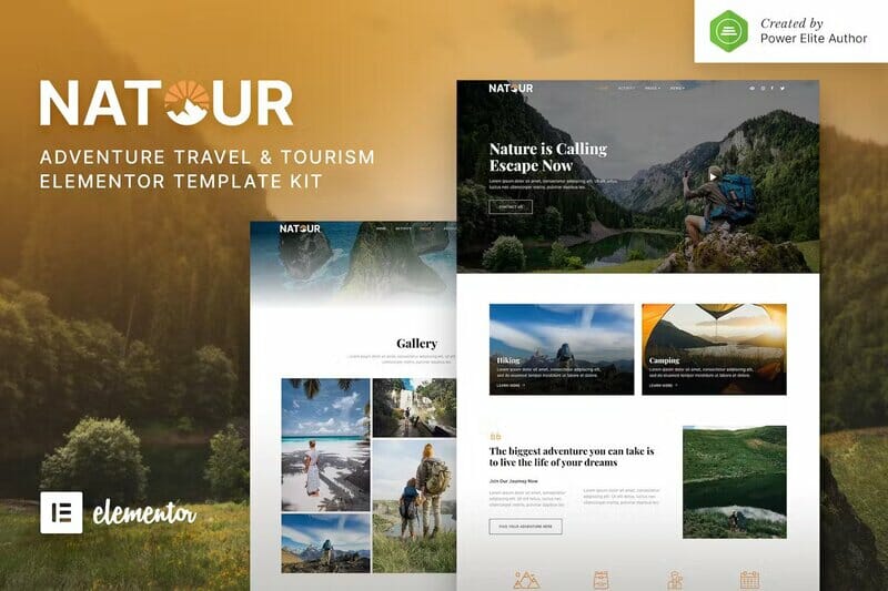 Natour – Adventure Travel & Tourism Elementor Template Kit