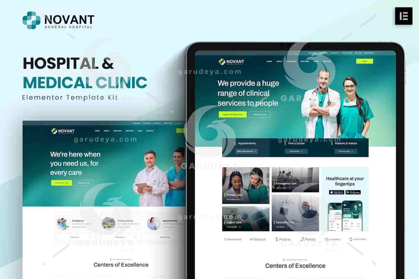 Novant - Hospital And Medical Clinic Elementor Template Kit