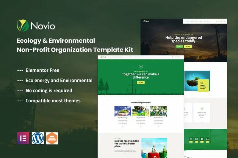 Novio – Ecology & Environmental Non-Profit Organization Template Kit