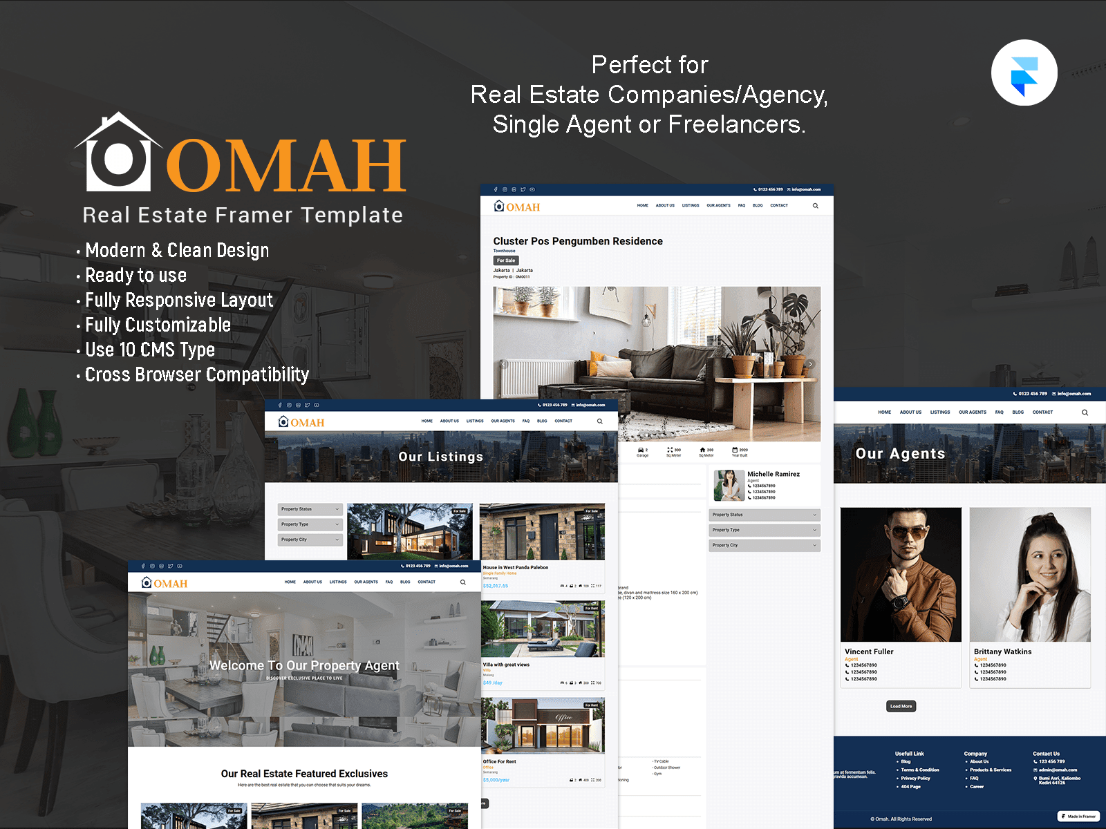 Omah - Real Estate Framer Template