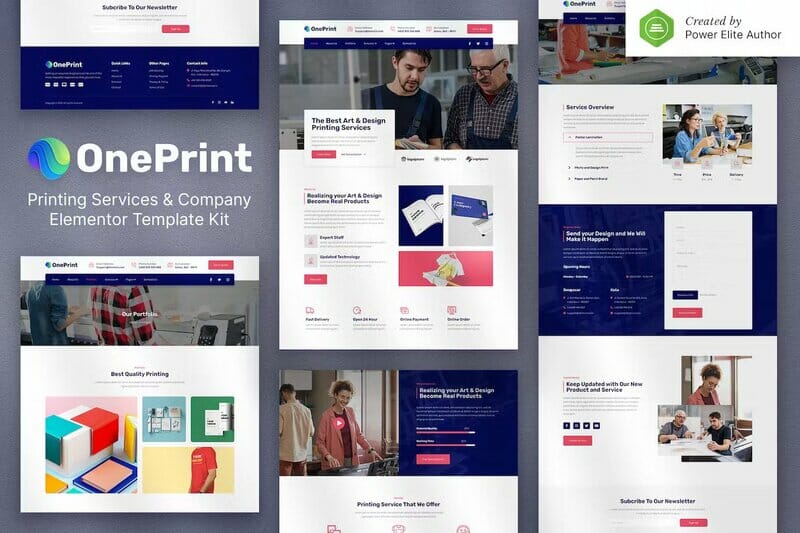 OnePrint – Printing Services Company Elementor Template Kit