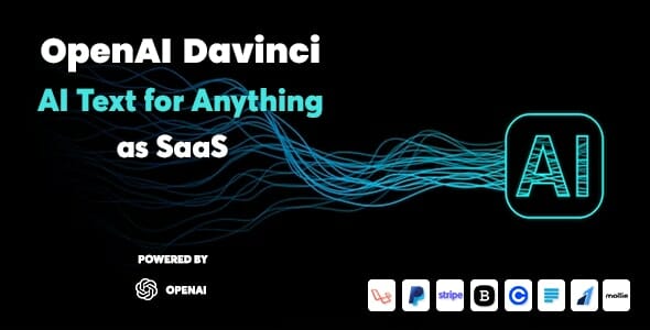 OpenAI Davinci - AI Writing Assistant and Content Creator as SaaS