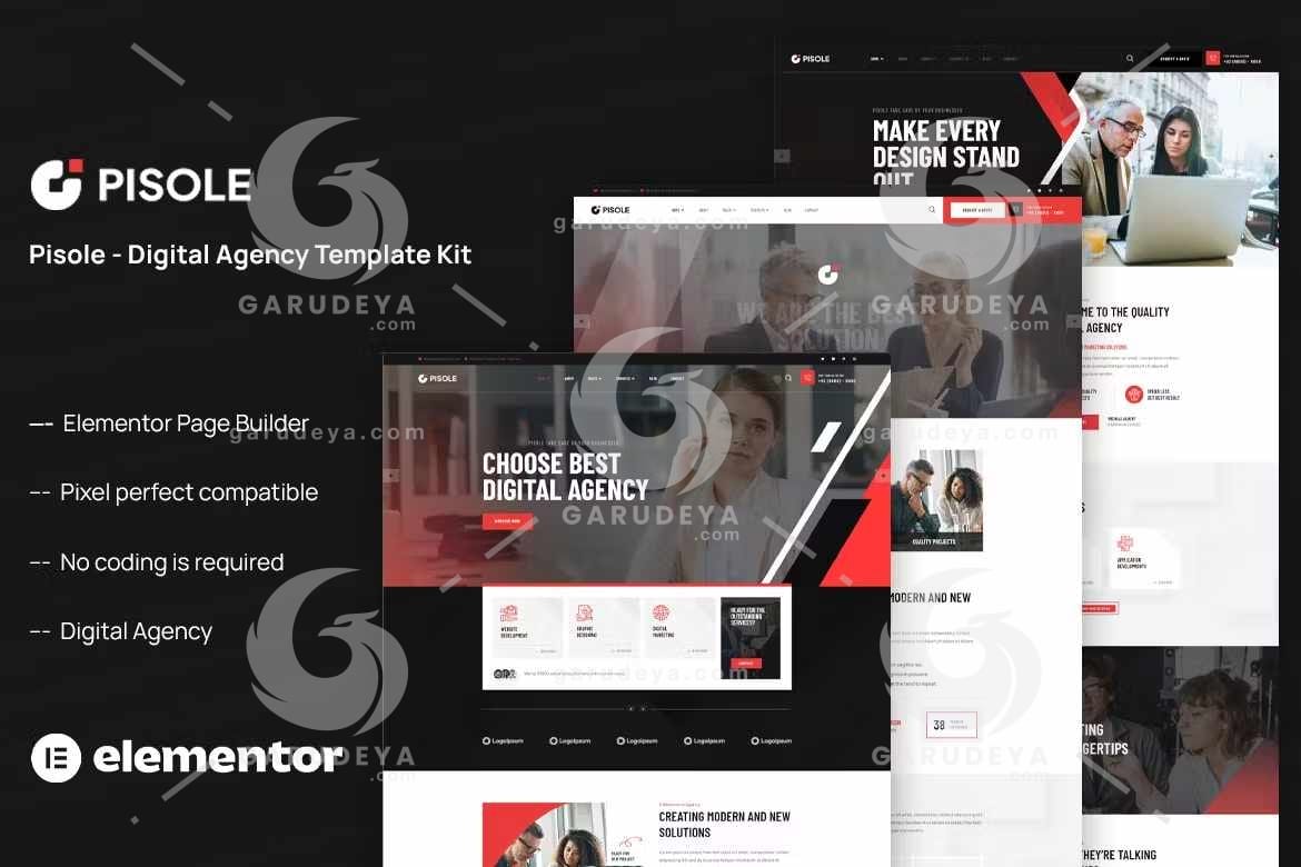 Pisole - Digital Agency Elementor Template Kit