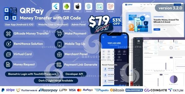 QRPay - Money Transfer with QR Code Full Solution